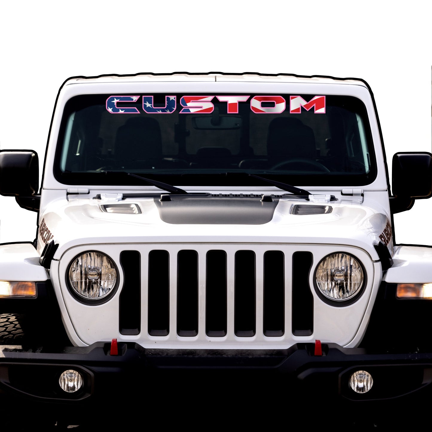 American Flag Windshield Lettering