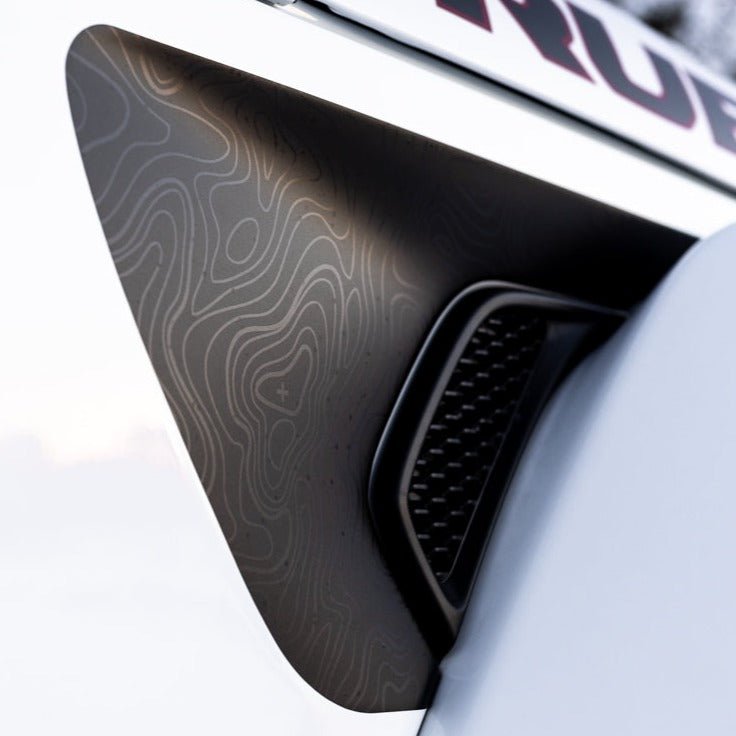 Premium Fender Vent Decal Set | Black Topo - fits Wrangler JL