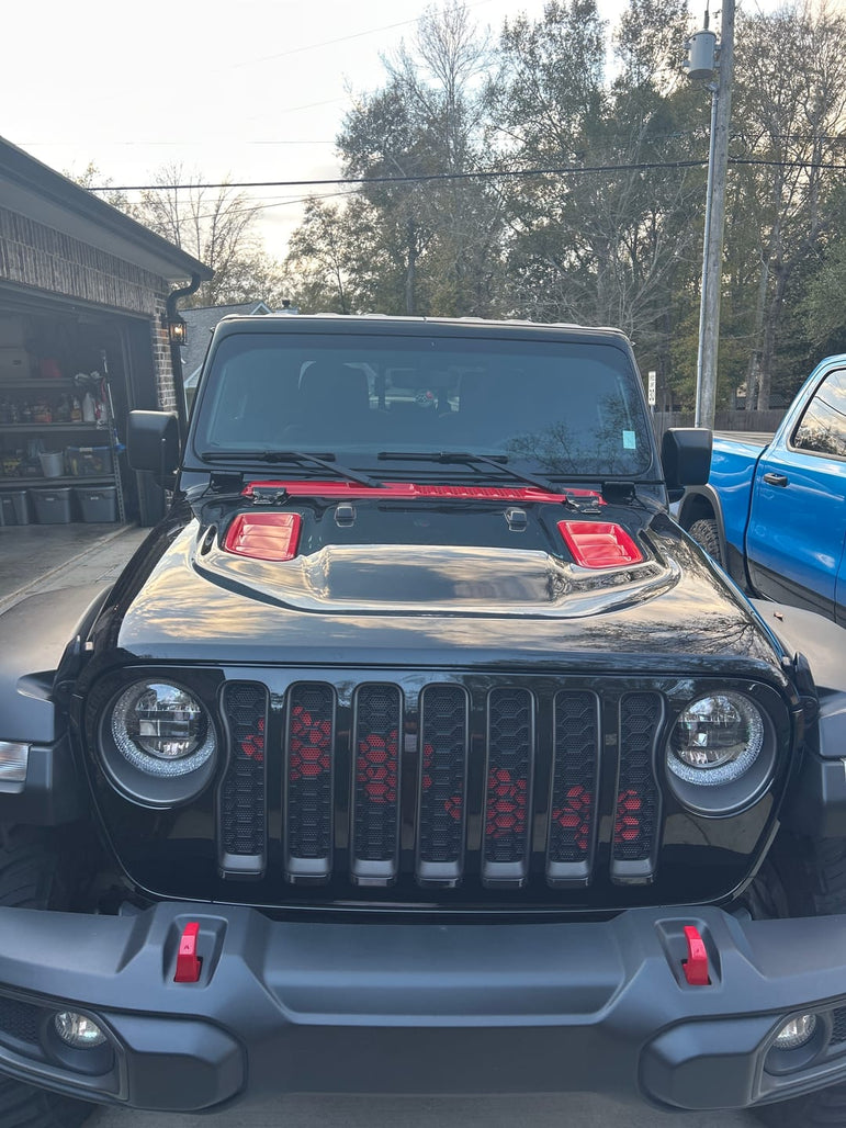 Hood Vents Color Matched to Factory Paint fits JL JT Rubicon