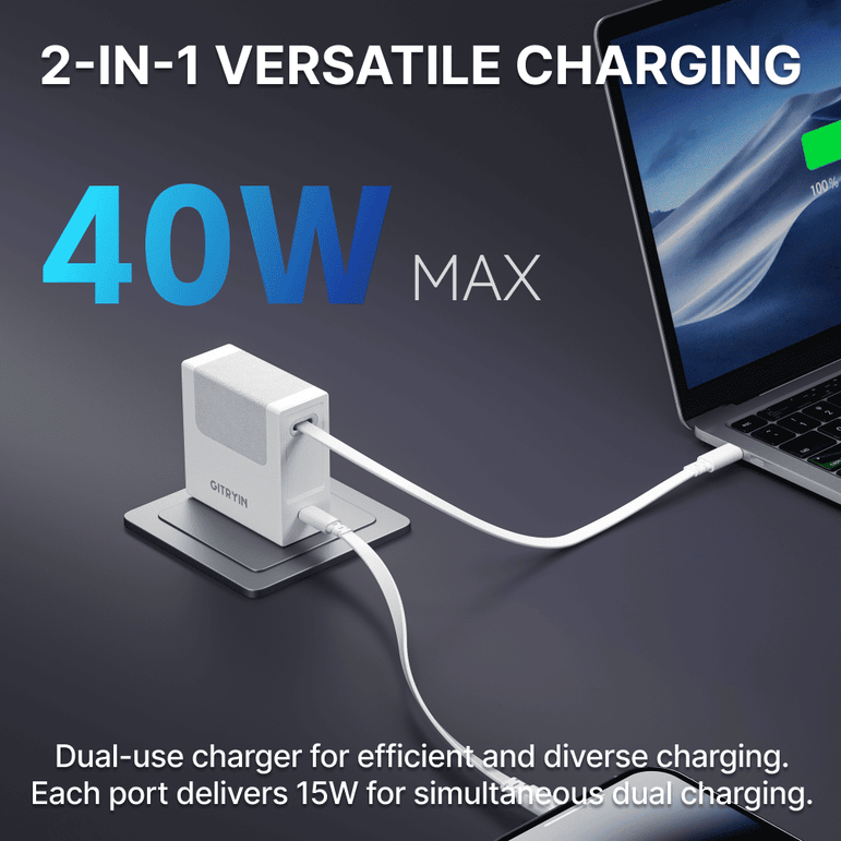 Gitryin Retractable 40W Charger for 3C Devices