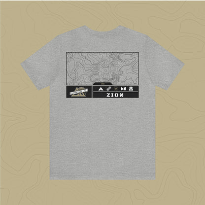 Zion National Park - Adventure Life Trail Topographic Garment Dyed Tee