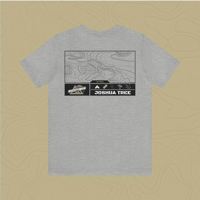 Joshua Tree National Park - Adventure Life Trail Topographic Garment Dyed Tee
