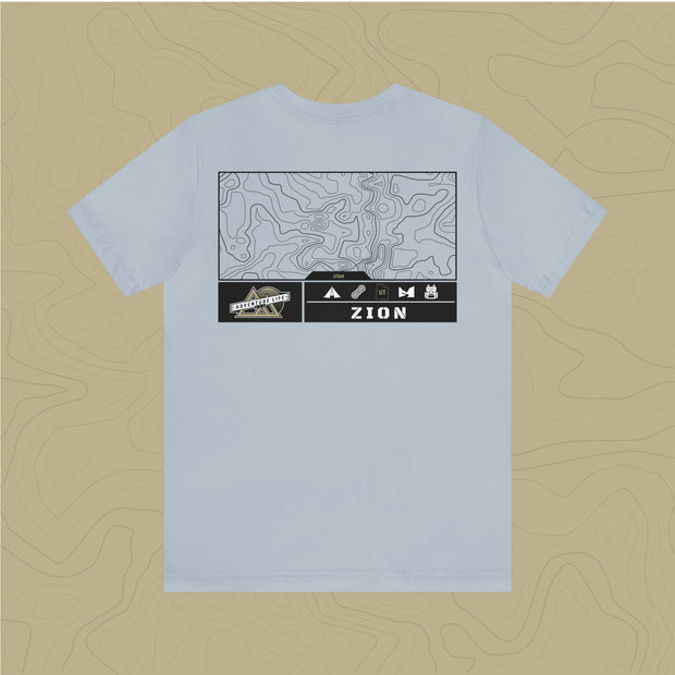 Zion National Park - Adventure Life Trail Topographic Garment Dyed Tee