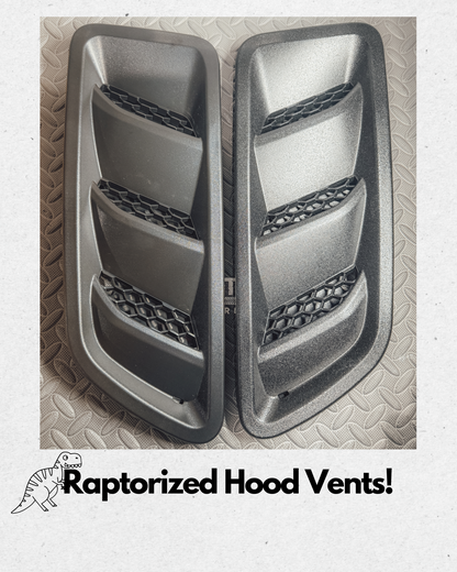 Raptorized Hood Vents for Wrangler Rubicon JL Gladiator JT