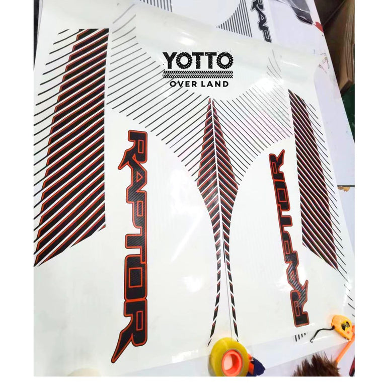 2024 F-150 Raptor Bedside Decal Full Set Fits 21-24 - Gradient Fade Strips