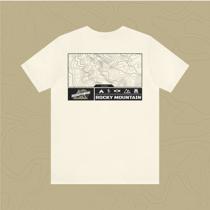 Rocky Mountain National Park - Adventure Life Trail Topographic Garment Dyed Tee