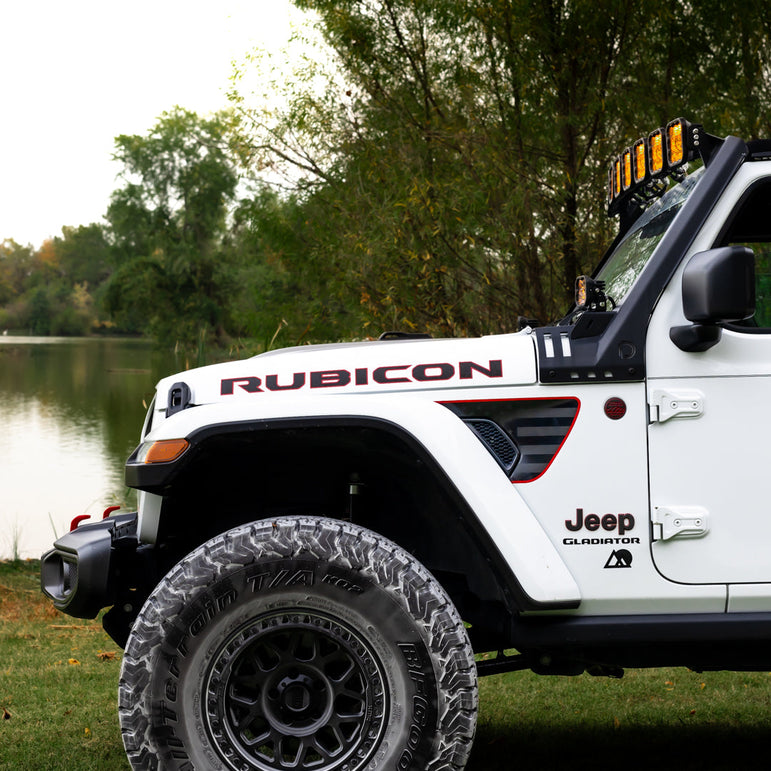 Premium Fender Vent Decal Set | Black Flag - fits Wrangler JL & Gladiator JT