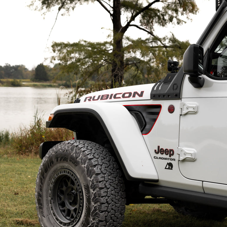 Premium Fender Vent Decal Set | Black Flag - fits Wrangler JL & Gladiator JT