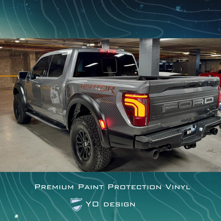 2024 F-150 Raptor Bedside Decal Full Set Fits 21-24 - Gradient Fade Strips