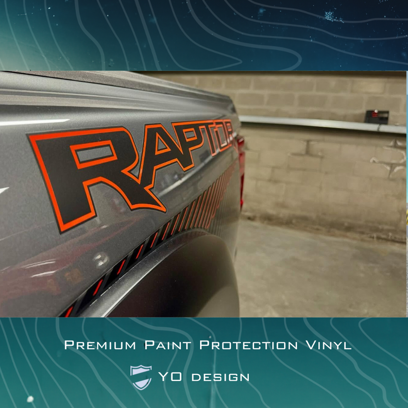 2024 F-150 Raptor Bedside Decal Full Set Fits 21-24 - Gradient Fade Strips