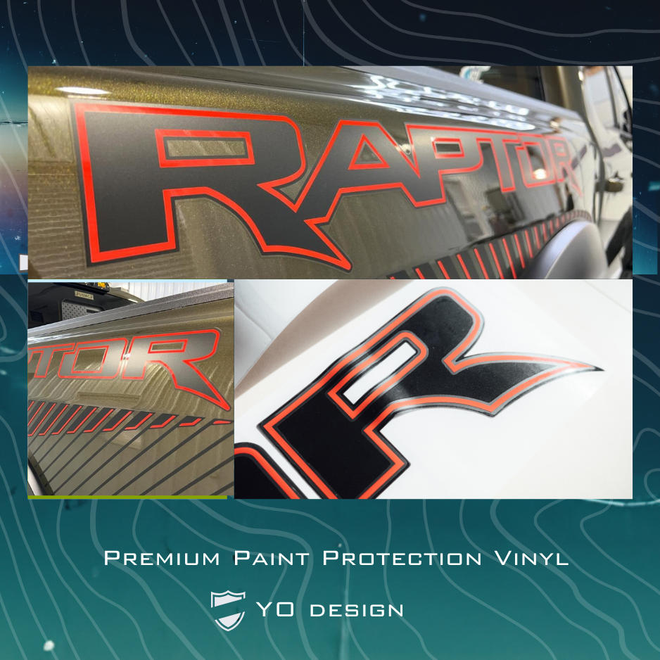 2024 F-150 Raptor Bedside Decal Code Orange Letter Only Fits 21-24