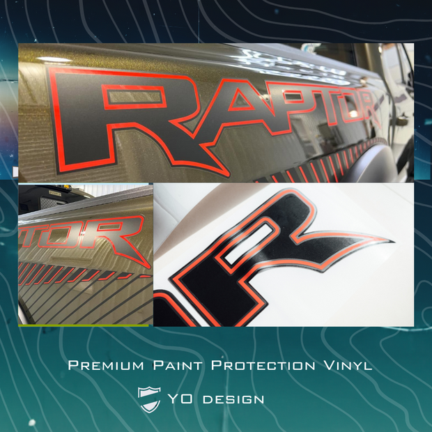 2024 F-150 Raptor Bedside Decal Code Orange Letter Only Fits 21-24