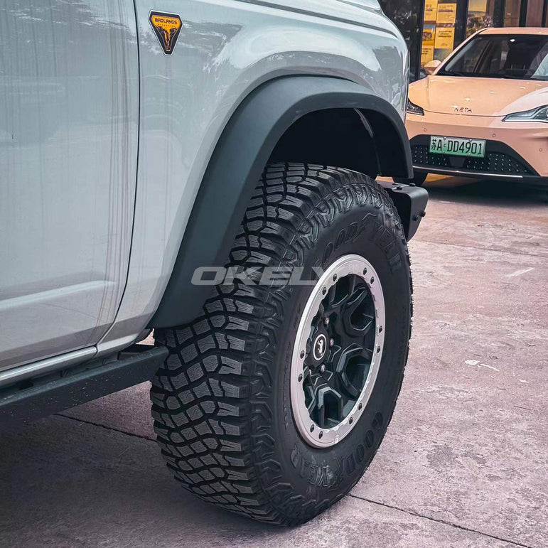 Slim Square-Top Fender Flares *OEM Grainy Textured | Bronco Heritage/Everglades 2021–2026