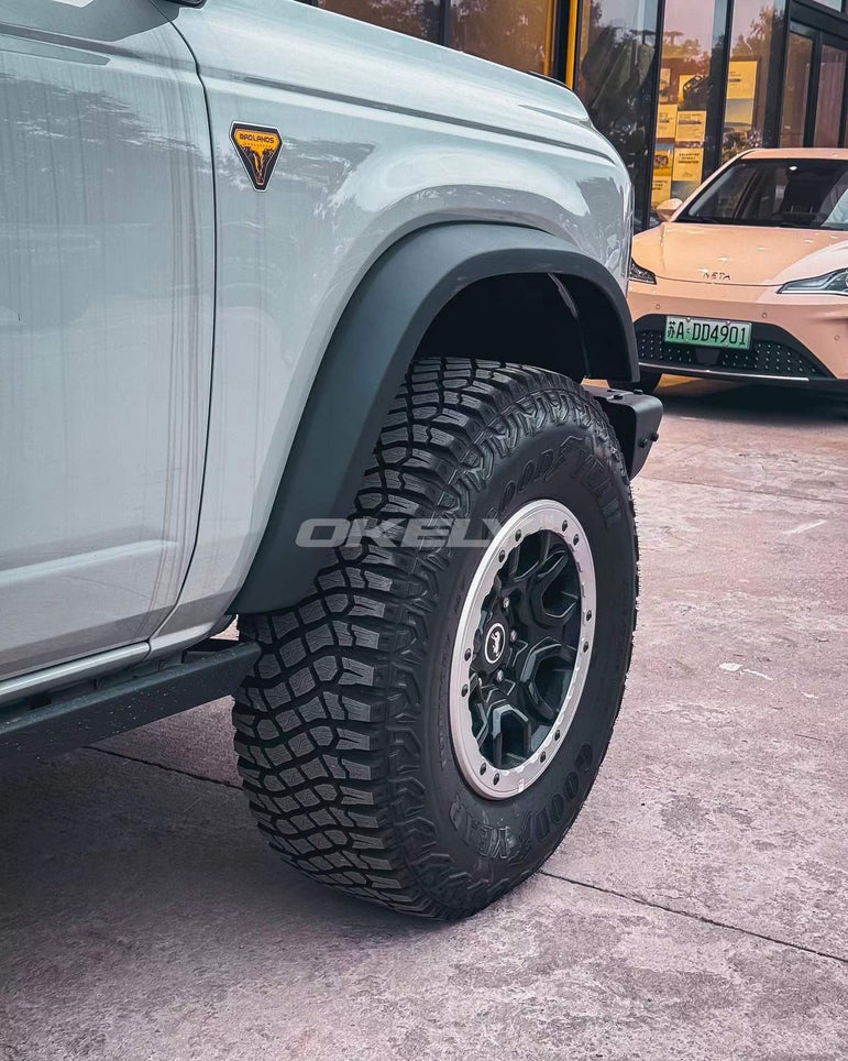 Slim Square-Top Fender Flares *OEM Grainy Textured | Bronco Heritage/Everglades 2021–2026