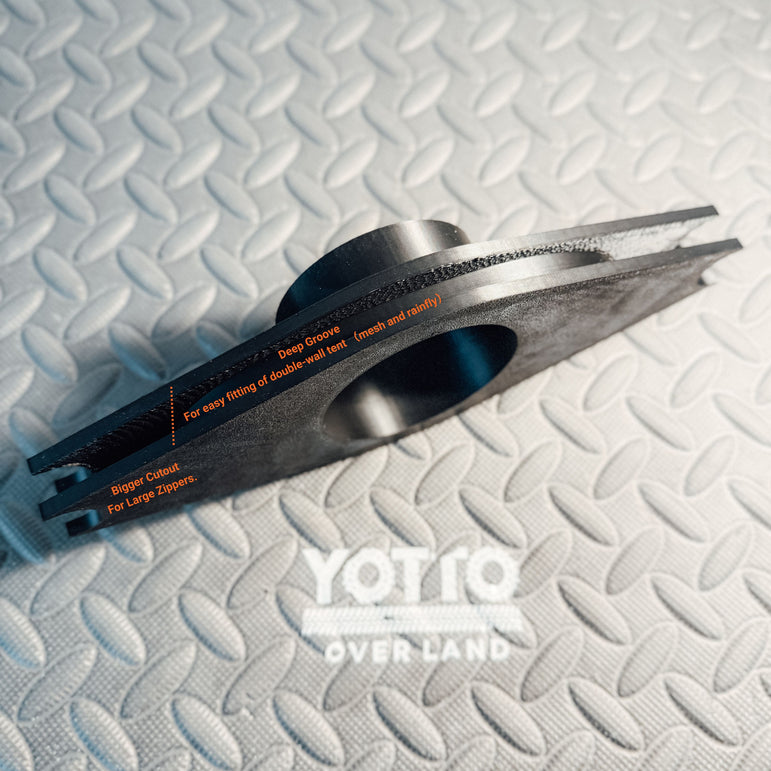 Tent Zipper Vent Adapter for Diesel Heater/AC (2” & 3”) – ABS Printed *Free Shipping