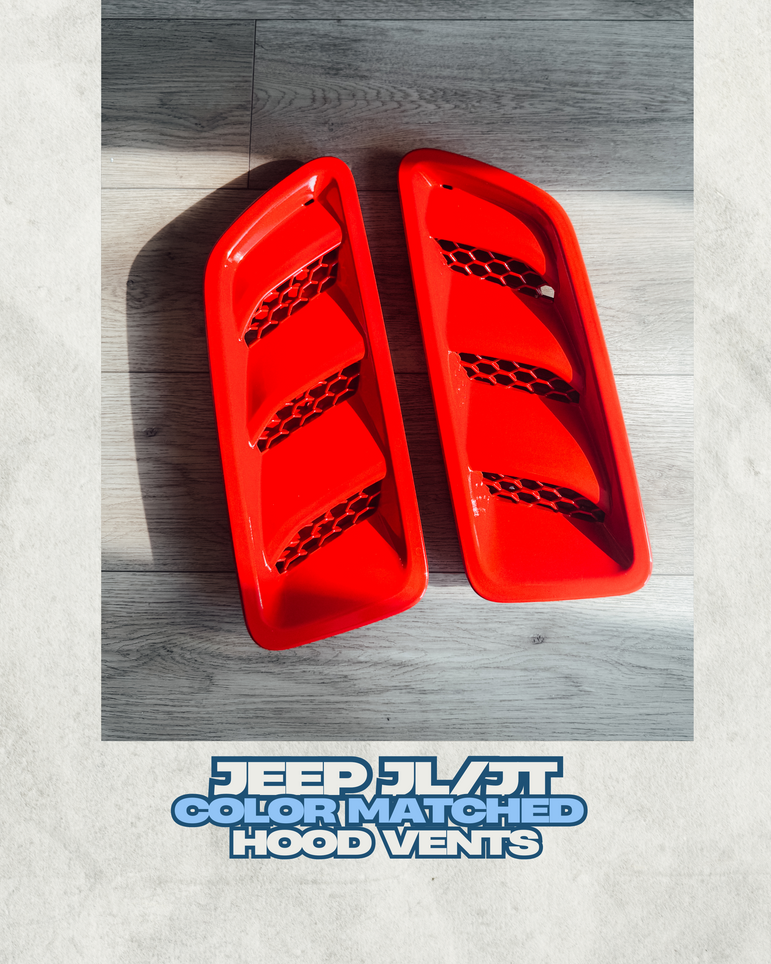 Hood Vents Color Matched to Factory Paint fits JL JT Rubicon