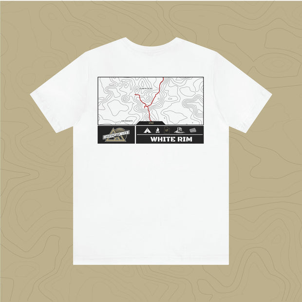 White Rim Trail - Adventure Life Trail Topographic Garment Dyed Tee