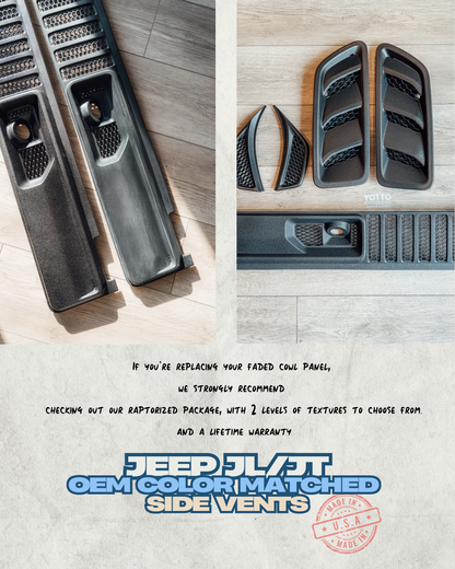 OEM Cowl Wiper Panel Color Matched  JL JT 2018+