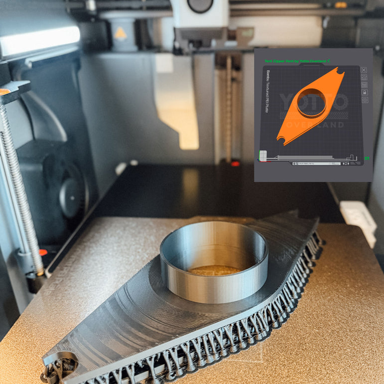 Tent Zipper Vent Adapter for Diesel Heater/AC (2” & 3”) – ABS Printed *Free Shipping