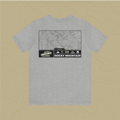 Rocky Mountain National Park - Adventure Life Trail Topographic Garment Dyed Tee