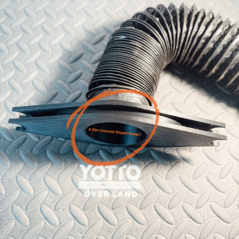 Tent Zipper Vent Adapter for Diesel Heater/AC (2” & 3”) – ABS Printed *Free Shipping