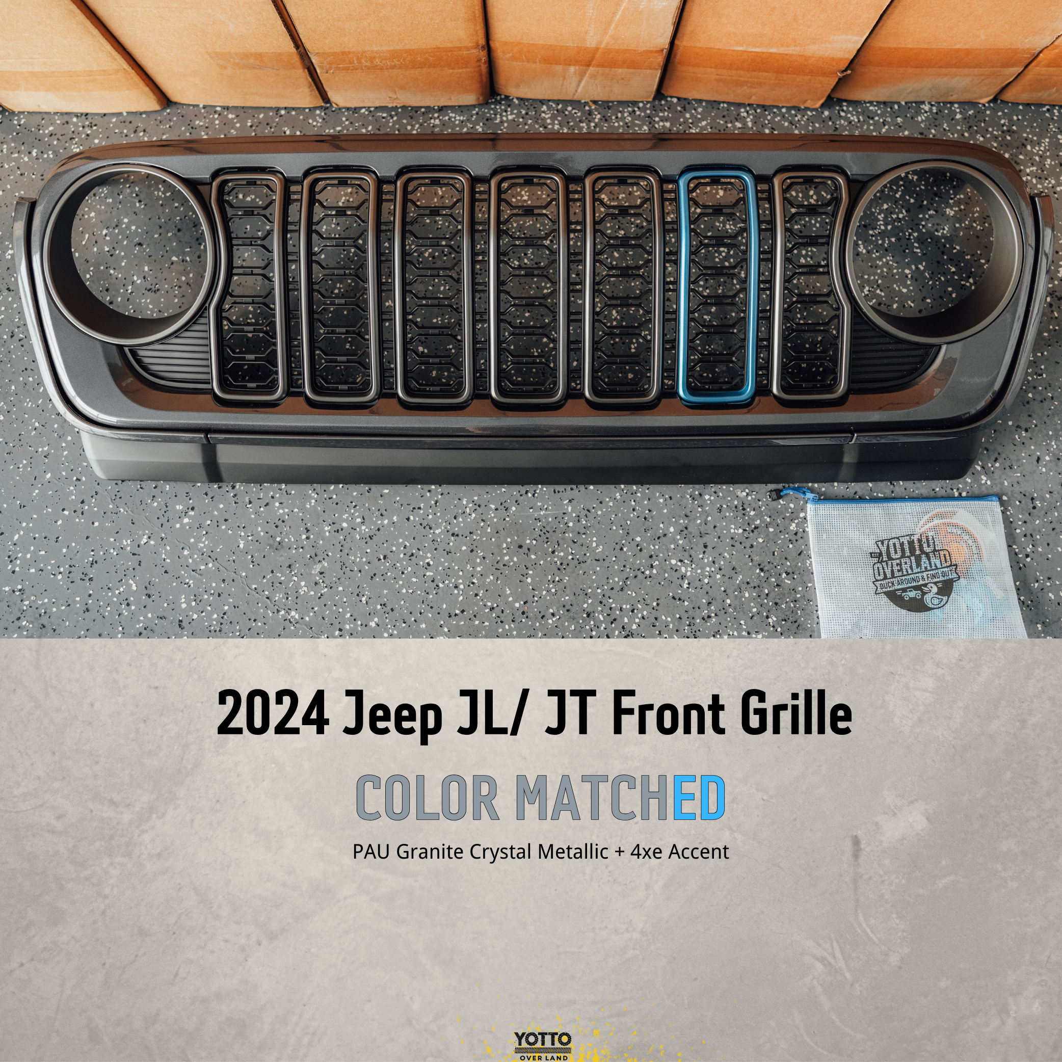 Custom Painted Front Grille – Refreshed Style fits Wrangler JL/ GladiatorJT