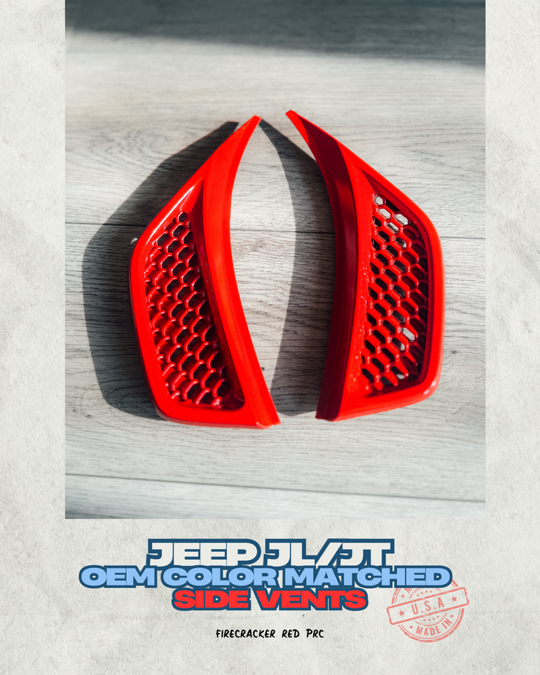 Side Vents Factory Color-Matched Finish fits Jeep JL JT Rubicon