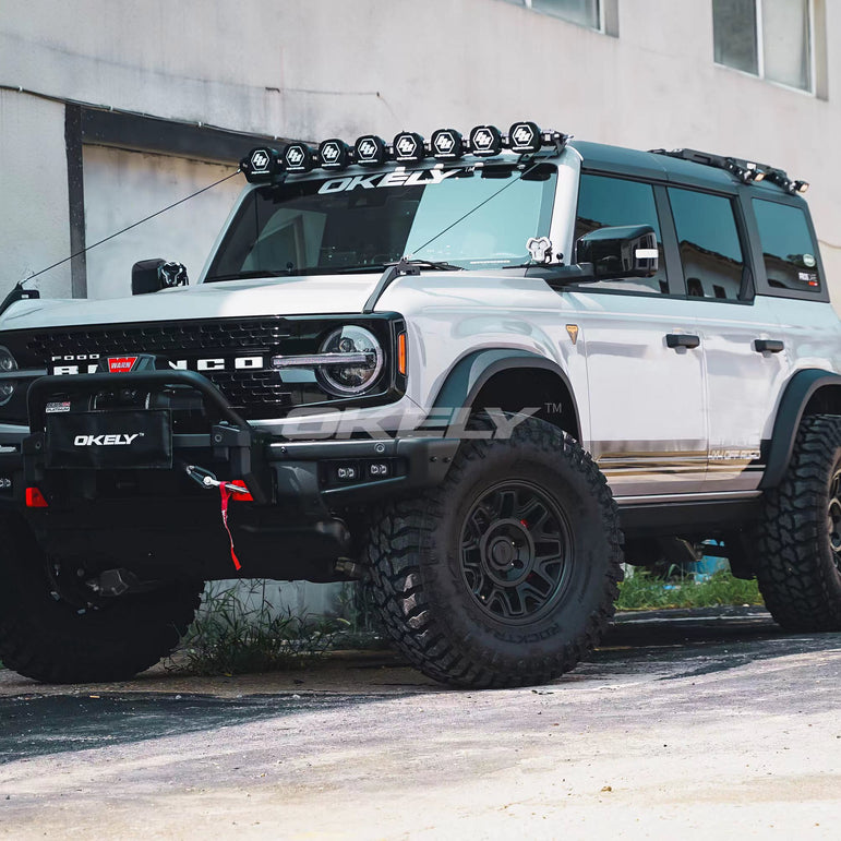 Slim Square-Top Fender Flares *OEM Grainy Textured | Bronco Heritage/Everglades 2021–2026