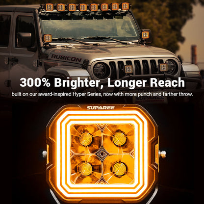 Suparee Hyper 5" LED Pod Lights w/ A-Pillar Brackets