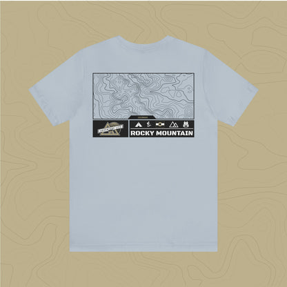 Rocky Mountain National Park - Adventure Life Trail Topographic Garment Dyed Tee