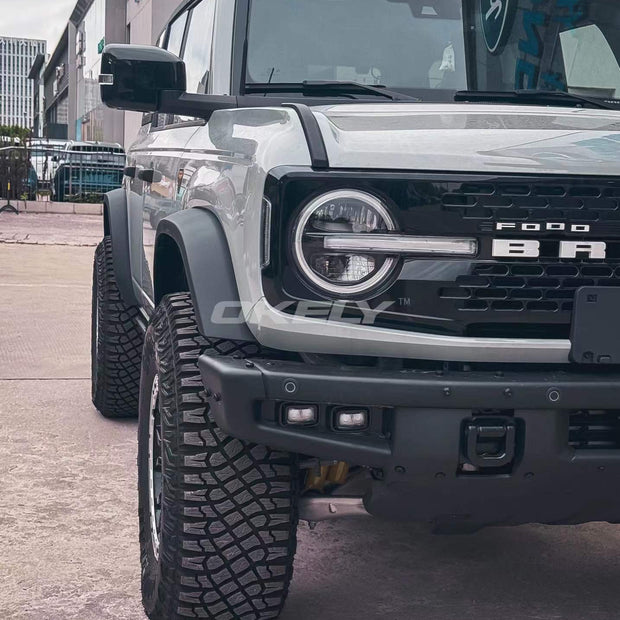 Slim Square-Top Fender Flares *OEM Grainy Textured | Bronco Heritage/Everglades 2021–2026