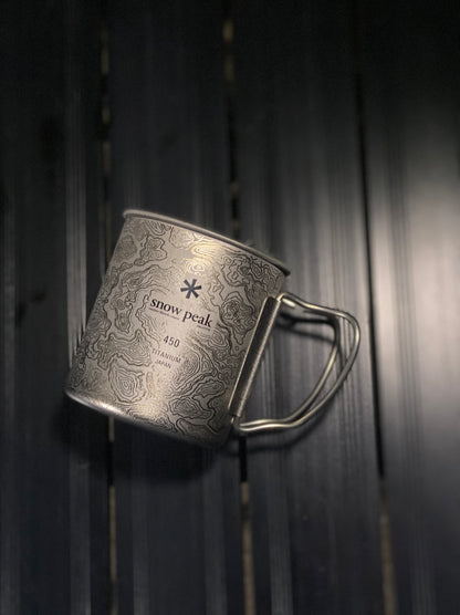 Snow Peak Ti Cup Engraved & Anodized Art Handcrafted