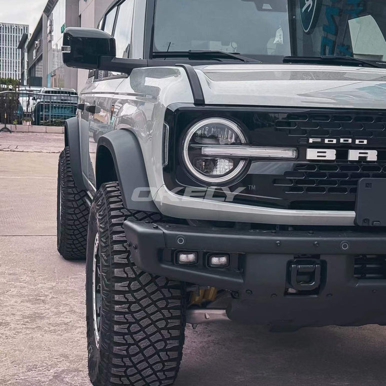 Slim Square-Top Fender Flares *OEM Grainy Textured | Bronco Heritage/Everglades 2021–2026