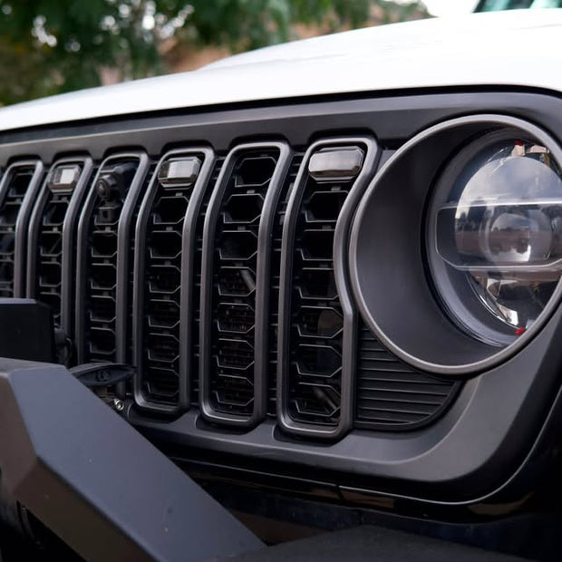 Satin Black Front Grille fits Jeep Wrangler JL/ Gladiator JT *Primer Coated