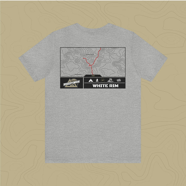 White Rim Trail - Adventure Life Trail Topographic Garment Dyed Tee