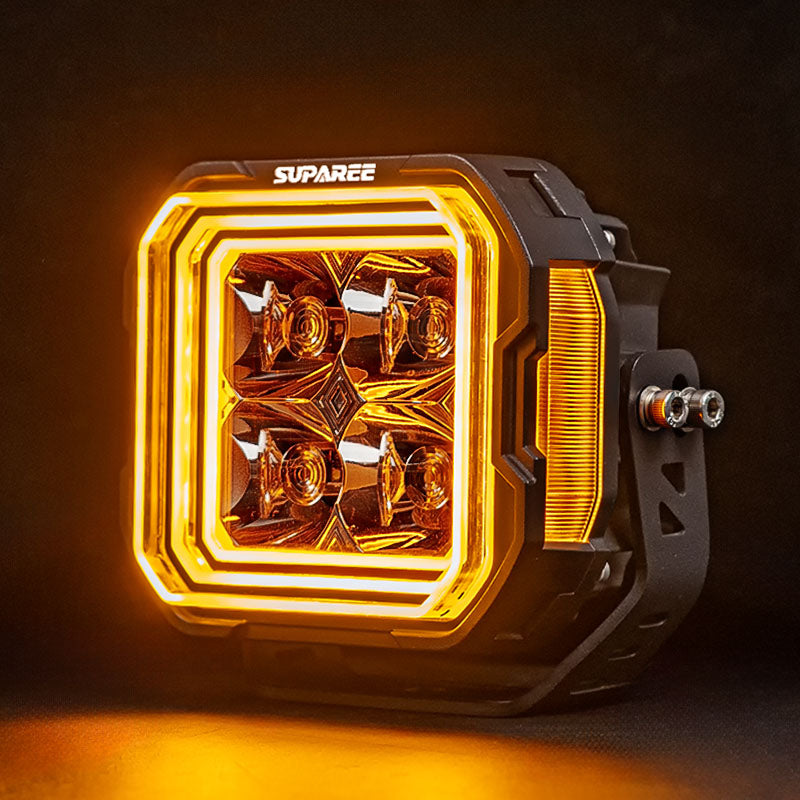 Suparee Hyper 5" LED Pod Lights w/ A-Pillar Brackets