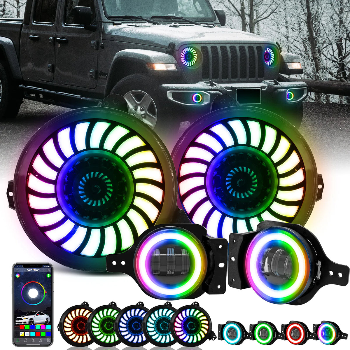 Revolving Light Combo 9