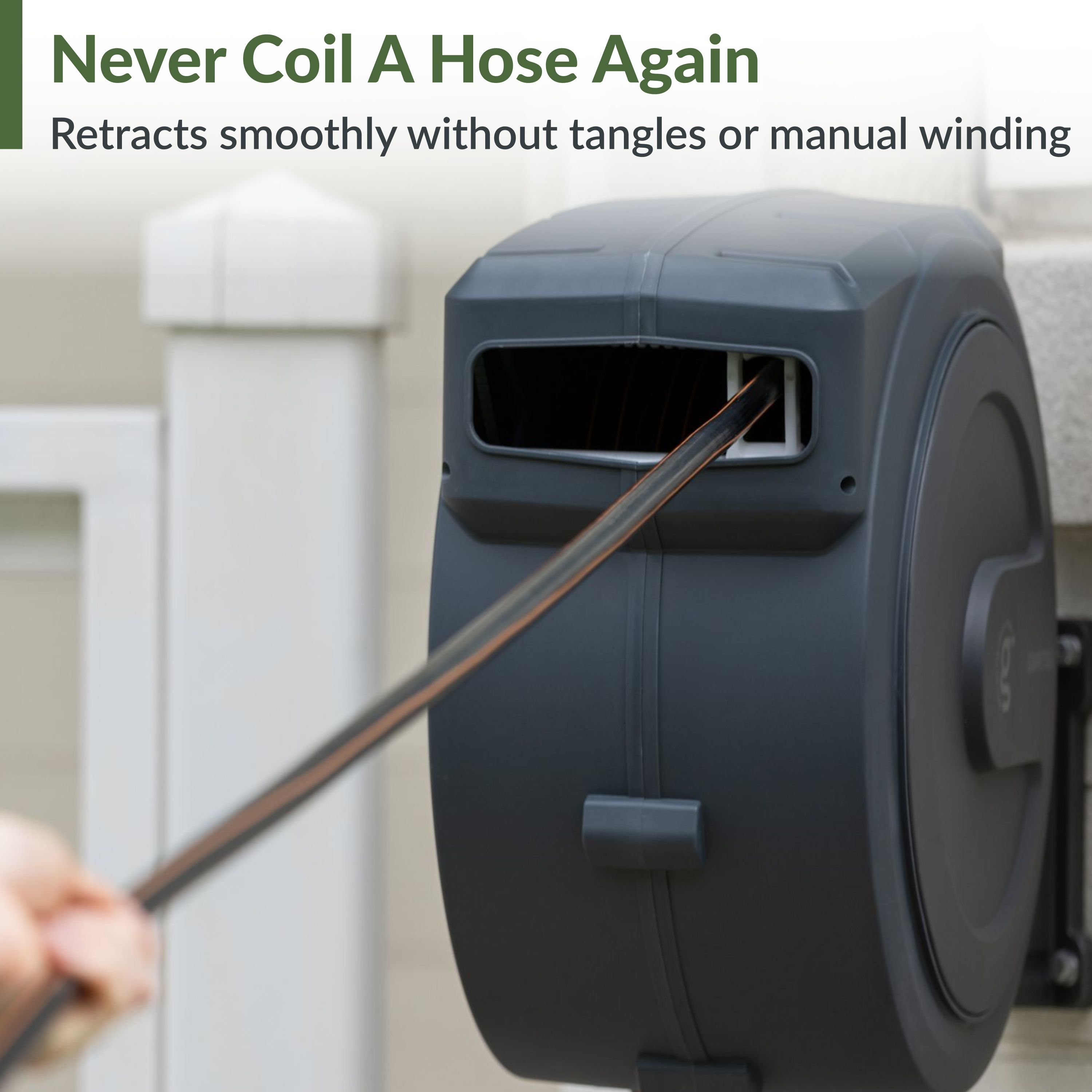 Retractable Garden Hose Reel-5/8in-90ft