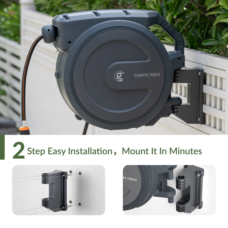 Retractable Garden Hose Reel 65ft-155ft