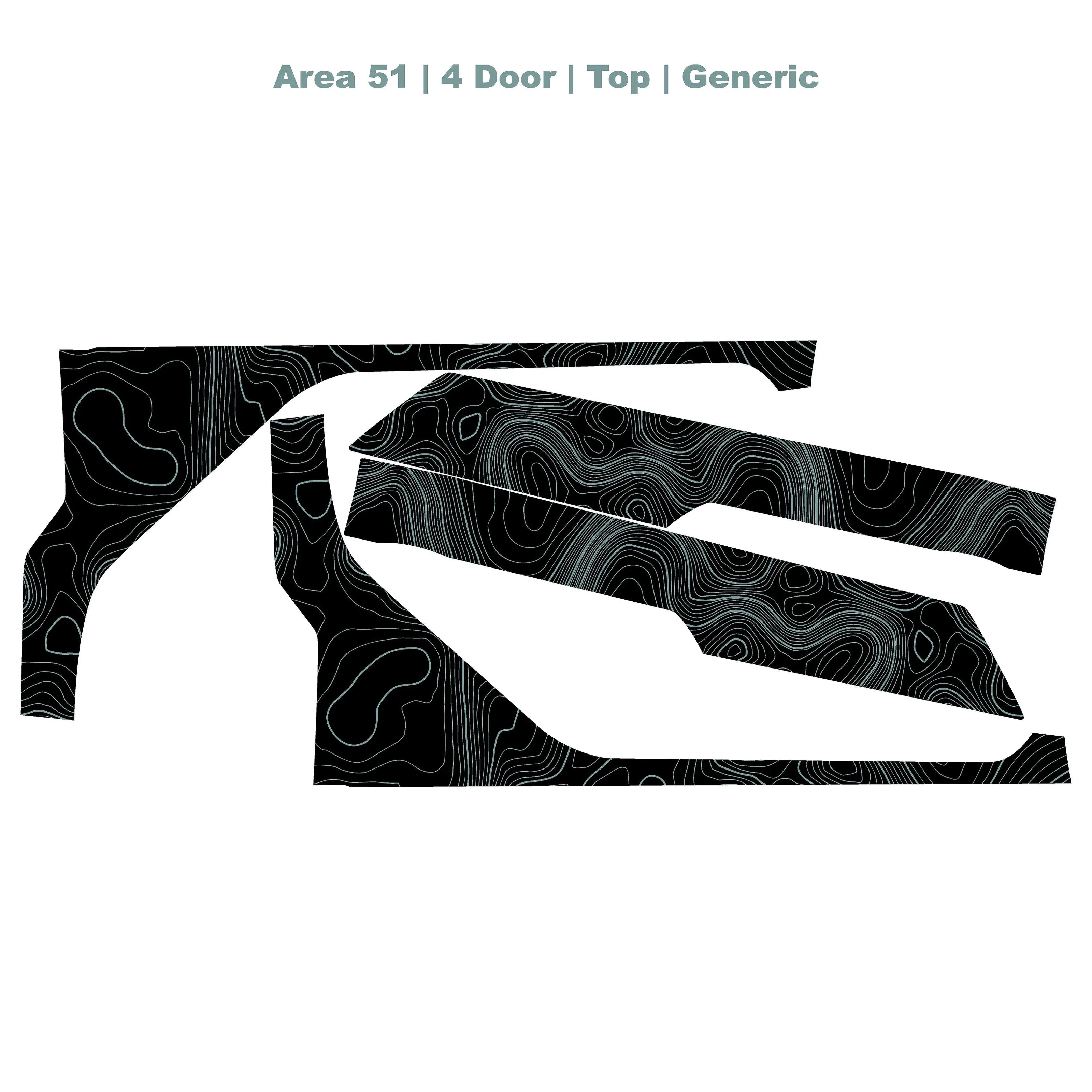 Topographic Upper Door Overlay Kit (Printed Series) - 2021+ Bronco 4 Door