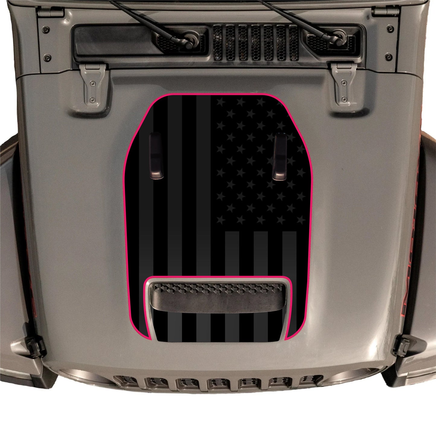 Hood Graphic for Wrangler 392 | Black Flag