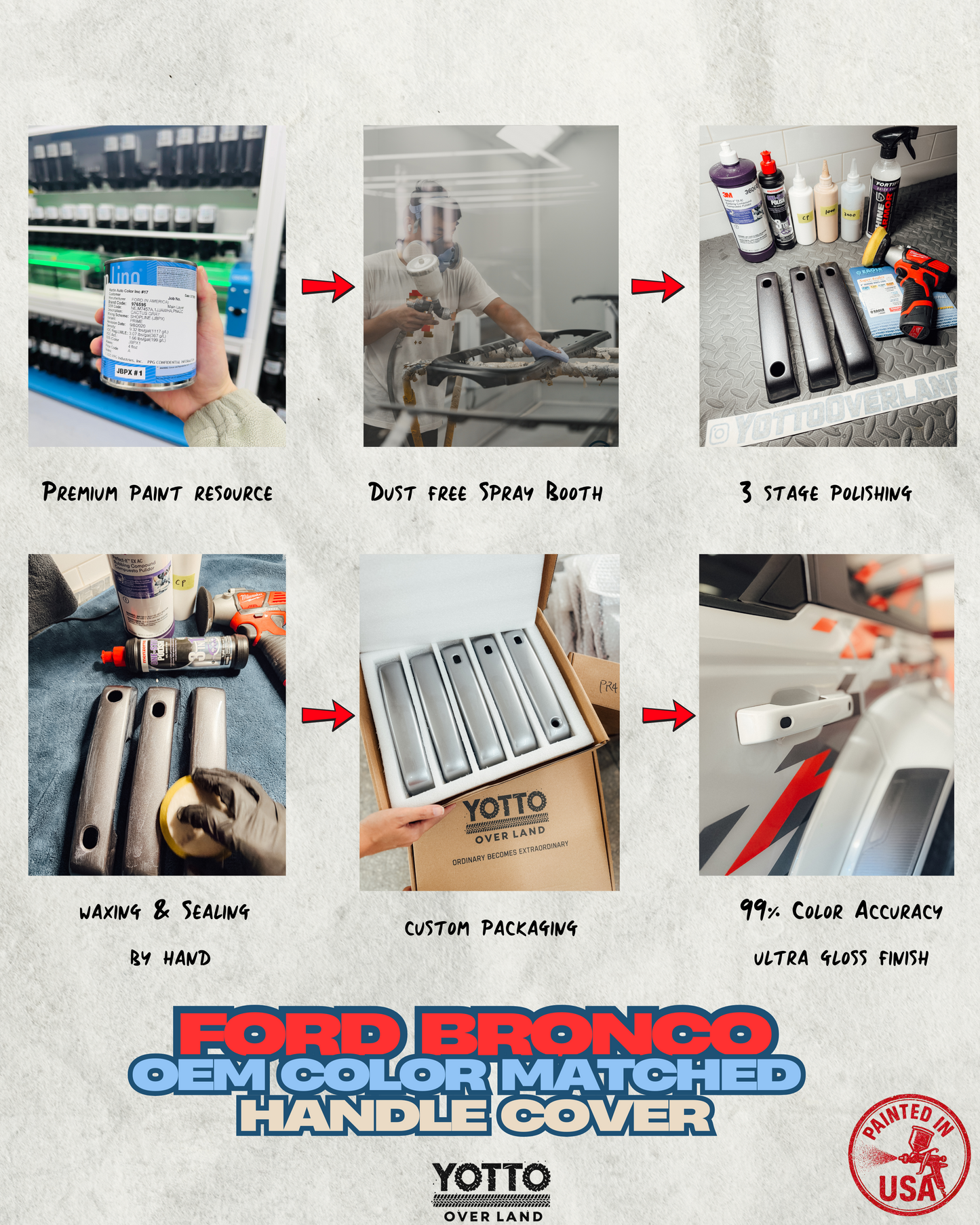 Ford Bronco OEM Color-Matched Door Handle Cover *Secure Fit