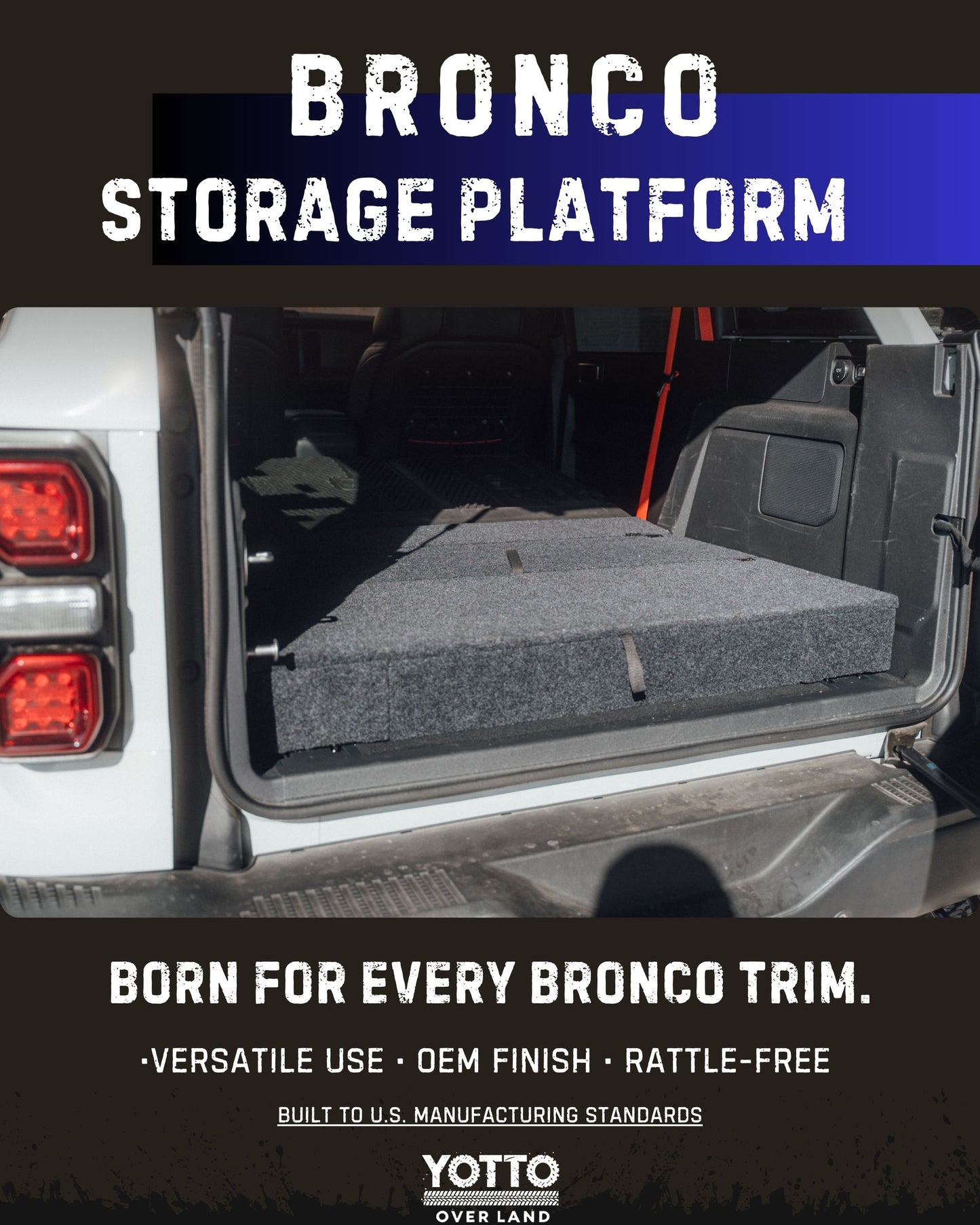 Ultralight Alu Cargo Storage Platform for Ford Bronco 21+ All Models