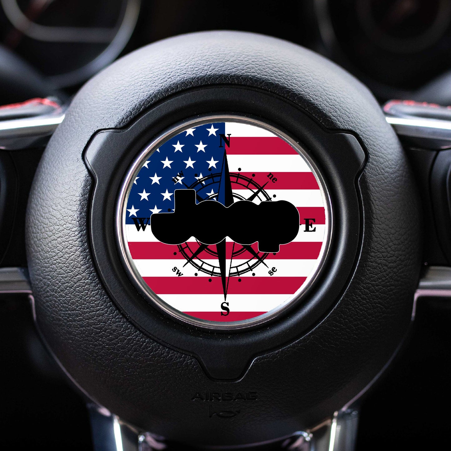 Compass Steering Wheel Decal for Jeep