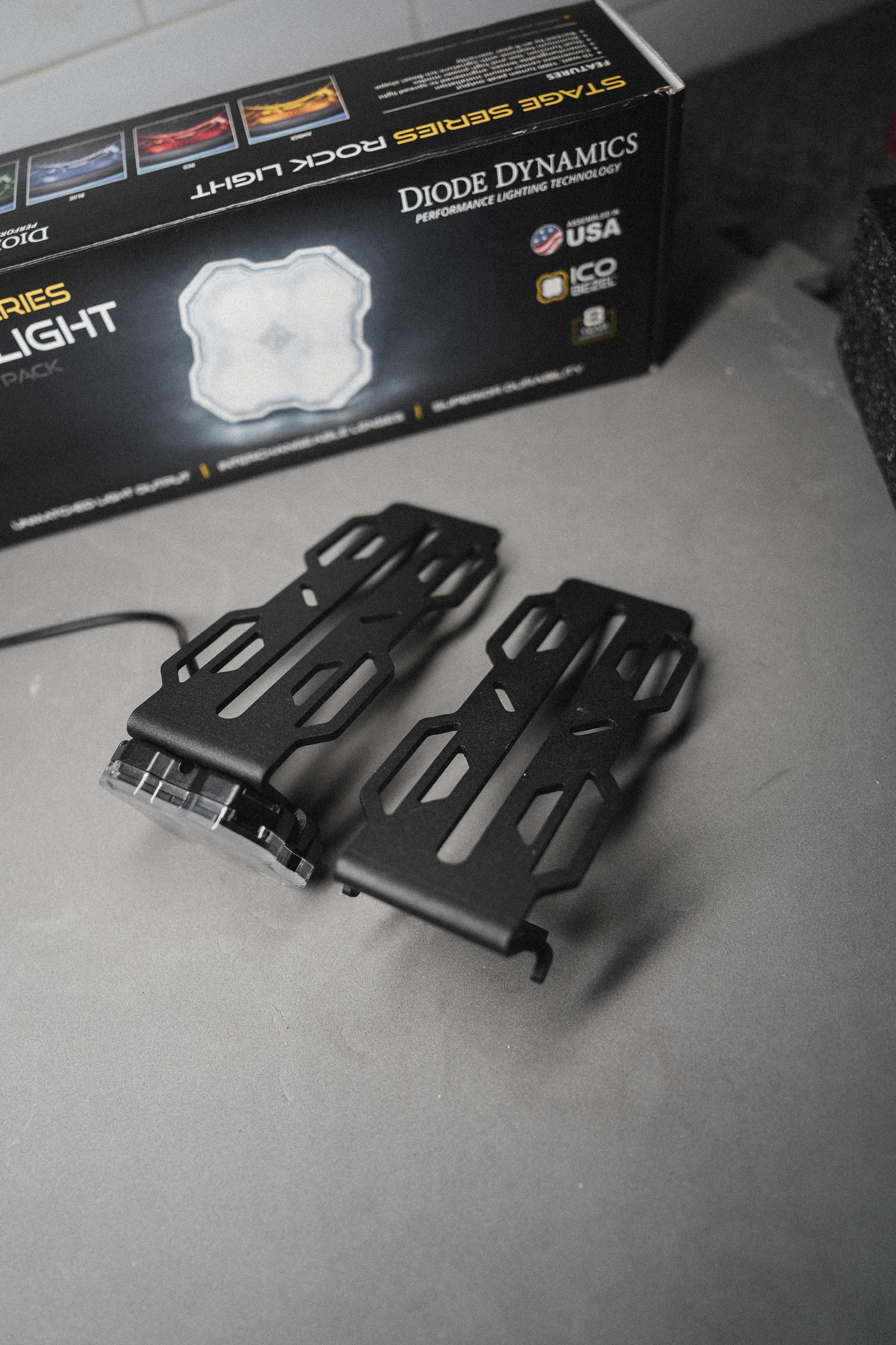 Diode Dynamics Rock Light Roof Rack Mounting Bracket – 60° Tilt & Pan Adjustable *Rebate