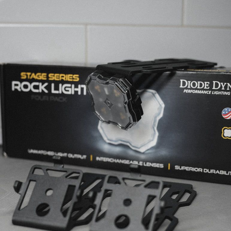 Diode Dynamics Rock Light Roof Rack Mounting Bracket – 60° Tilt & Pan Adjustable *Rebate