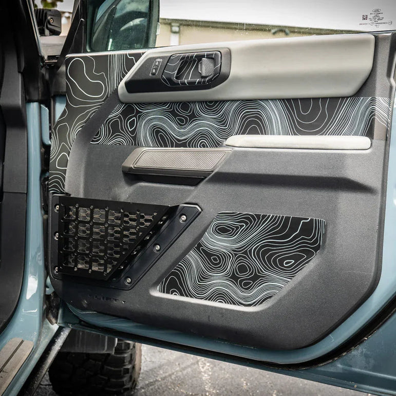 Topographic Upper Door Overlay Kit (Printed Series) - 2021+ Bronco 4 Door