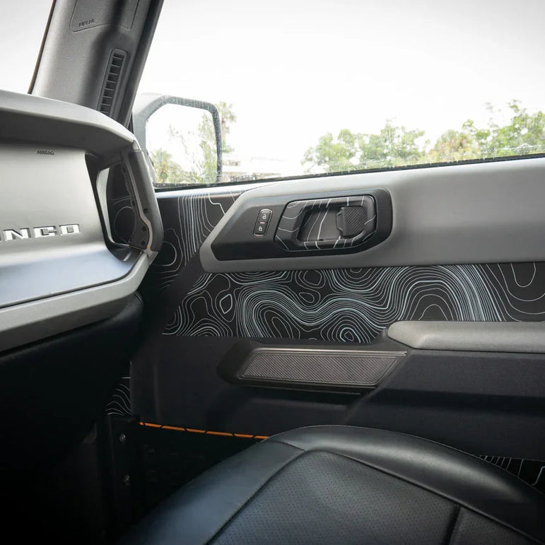 Topographic Upper Door Overlay Kit (Printed Series) - 2021+ Bronco 4 Door