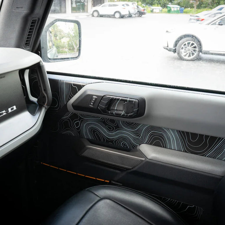 Topographic Upper Door Overlay Kit (Printed Series) - 2021+ Bronco 4 Door