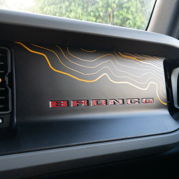Topographic Map Dash Overlay V2 - 2021+ Bronco